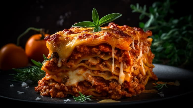 slice of lasagna