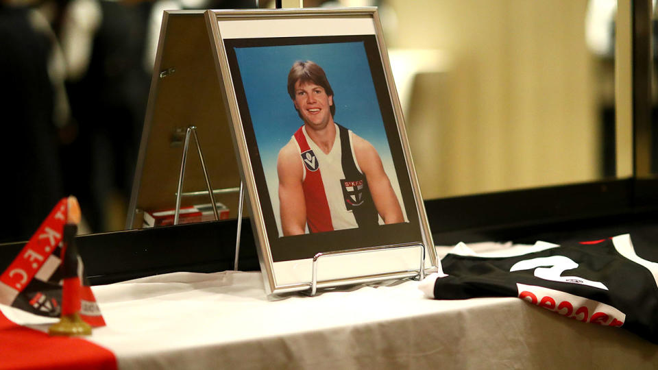 Tributes to Danny Frawley, pictured here during the St Kilda best and fairest awards.