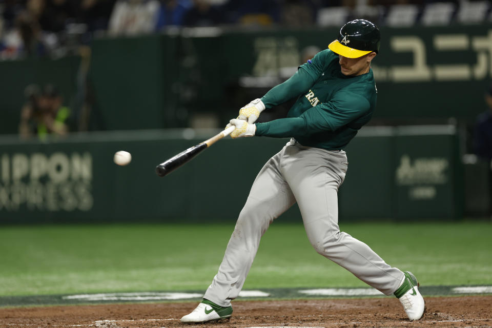 Alex Hall入選亞冠賽澳洲隊。（Photo by Yuki Taguchi/WBCI/MLB Photos via Getty Images）