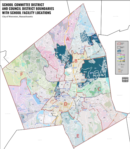 School Committee districts, Worcester