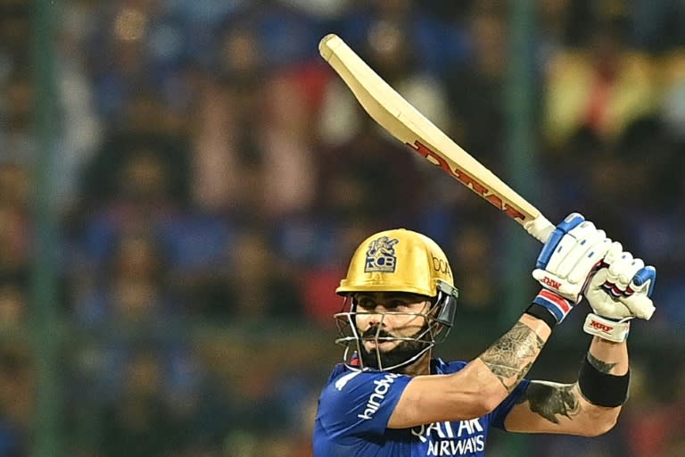 Starring role: Virat Kohli plays a shot on Saturday as Royal Challengers Bengaluru defeated Gujarat Titans (Idrees MOHAMMED)