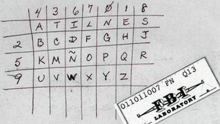 Para descifrar los mensajes que le enviaban sus contactos cubanos, Montes usaba una hoja de códigos impresa en un papel soluble en agua