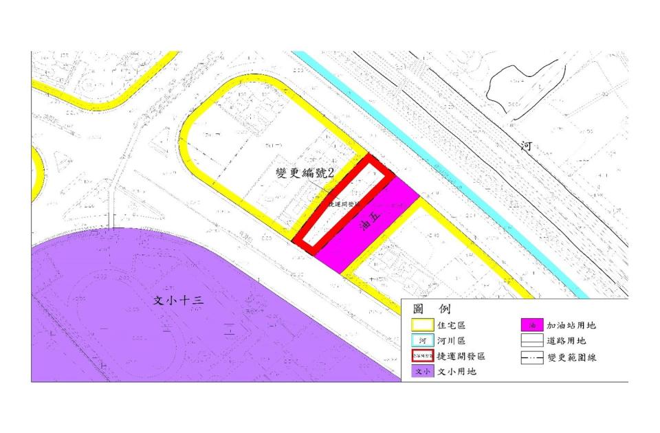 變更三重（重陽橋引道附近地區）（二重疏洪道拆遷戶安置方案）細部計畫（配合台北捷運系統環狀線第二階段）（捷運開發區容積率調整）Y23站捷運開發區示意圖。   圖：新北市城鄉局提供