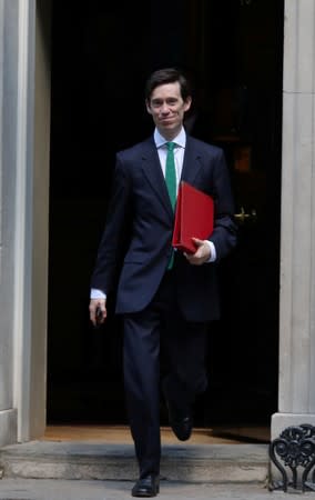 Britain's Secretary of State for International Development Rory Stewart is seen outside Downing Street, as uncertainty over Brexit continues, in London