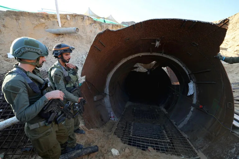 The tunnel reached within 400 metres of the Erez crossing with Israel (JACK GUEZ)