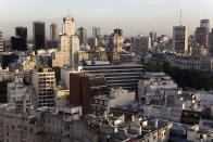 A view of the city from Hotel Sofitel in the Retiro area of Buenos Aires, the capital of Argentina,