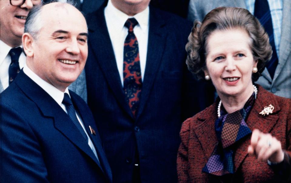Mikhail Gorbachev meets former prime minister Margaret Thatcher - Bettmann 