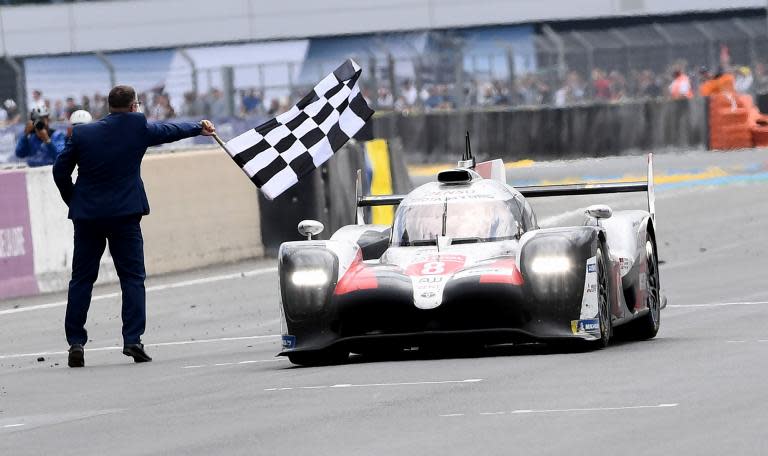 Toyota took an expected victory in the 2019 Le Mans 24 Hours, but noe was prepared for the controversial ending that saw the No 7 car lose the win an hour from the finish after the team replaced the wrong wheel during an unscheduled pit stop, leaving the car that had led for nearly 12 consecutive hours limping around the circuit with a punctured tyre.The No 7 car of Conway/Kobayashi/Lopez lost the lead of the race to the No 8 of Buemi/Alonso/Nakajima at the start of the final hour after it picked up a puncture, only for a faulty sensor telling the team to change the wrong wheel when it pitted from the lead to gift the sister car the win, with the No 11 SMP Racing BR1 of Petrov/Aleshin/Vandoorne finishing in third. A series of safety car periods throughout the night saw the No 26 G-Drive Racing move clear in LMP2 only to suffer a 20-minute delay in the pits to leave the No 36 Signatech Alpine in the lead, while the GTE Pro lead is with the No 51 Ferrari after its nearest rival, the No 63 Corvette, spun out with three hours to go with the No 91 and 93 Porsches in second and third, while the No 85 Ford is clear in GTE Am.However, both Aston Martins crashed out of the GTE Pro battle inside 20 minutes of each other, with the GTE Am class No 98 already out, while Corvette Racing saw the No 64 become the first official retirement after a heaving crash early on. Re-live the live updates below. What time does it start?The 2019 Le Mans 24 Hours starts at 2pm BST (3pm CET) on Saturday 15 June. When is the finish?The chequered flag will drop at the end of the first lap after 2pm on Sunday 16 June. How to watchThe 24 Hours of Le Mans will be shown live on Eurosport, along with a number of other sessions during the week.Twenty-four-hour race coverage will be shown from the moment the flag drops to the chequered flag on Sunday, along with pre- and post-race analysis.Viewers can watch the race coverage online by subscribing to the Eurosport Player, which comes with the added bonus of no advert breaks for uninterrupted Le Mans coverage. Viewers can buy a monthly pass for £6.99, sign up for a monthly subscription for £4.99 a month or buy a discounted annual pass for £39.99.There will also be regular 10-minute catch-up shows screened every two hours until 11pm on Saturday, and again from 8am on Sunday morning.