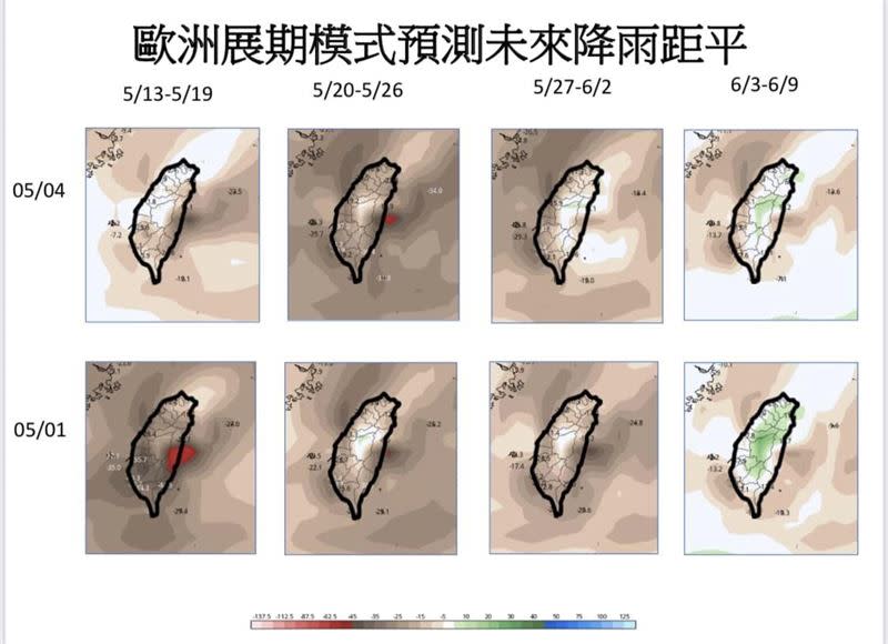 賈新興以2圖說明，何時大環境才有利梅雨鋒面的建立。（圖／翻攝自賈新興臉書）