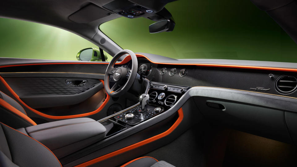 The interior of the fourth-generation Bentley Continental GT Speed.