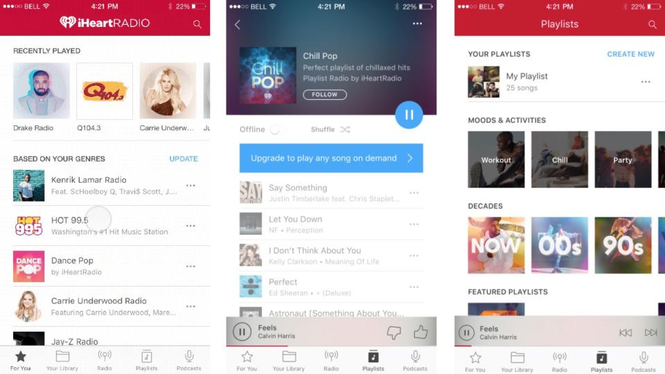 iHeartRadio added on-demand music streaming powered by Napster to its