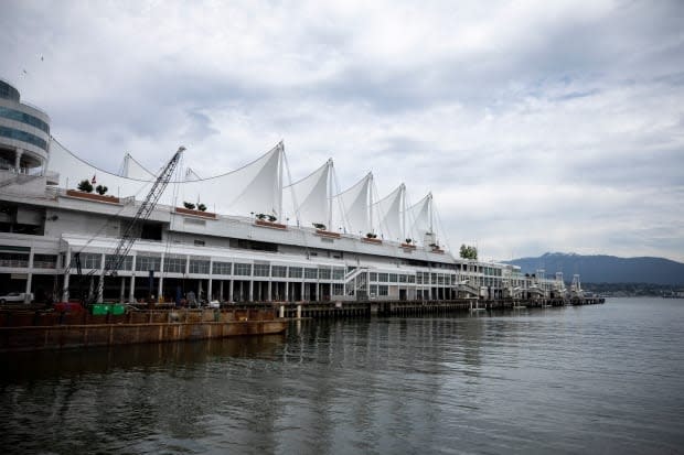 Canada Place’s cruise ship berth is pictured empty in Vancouver in May 2020. 