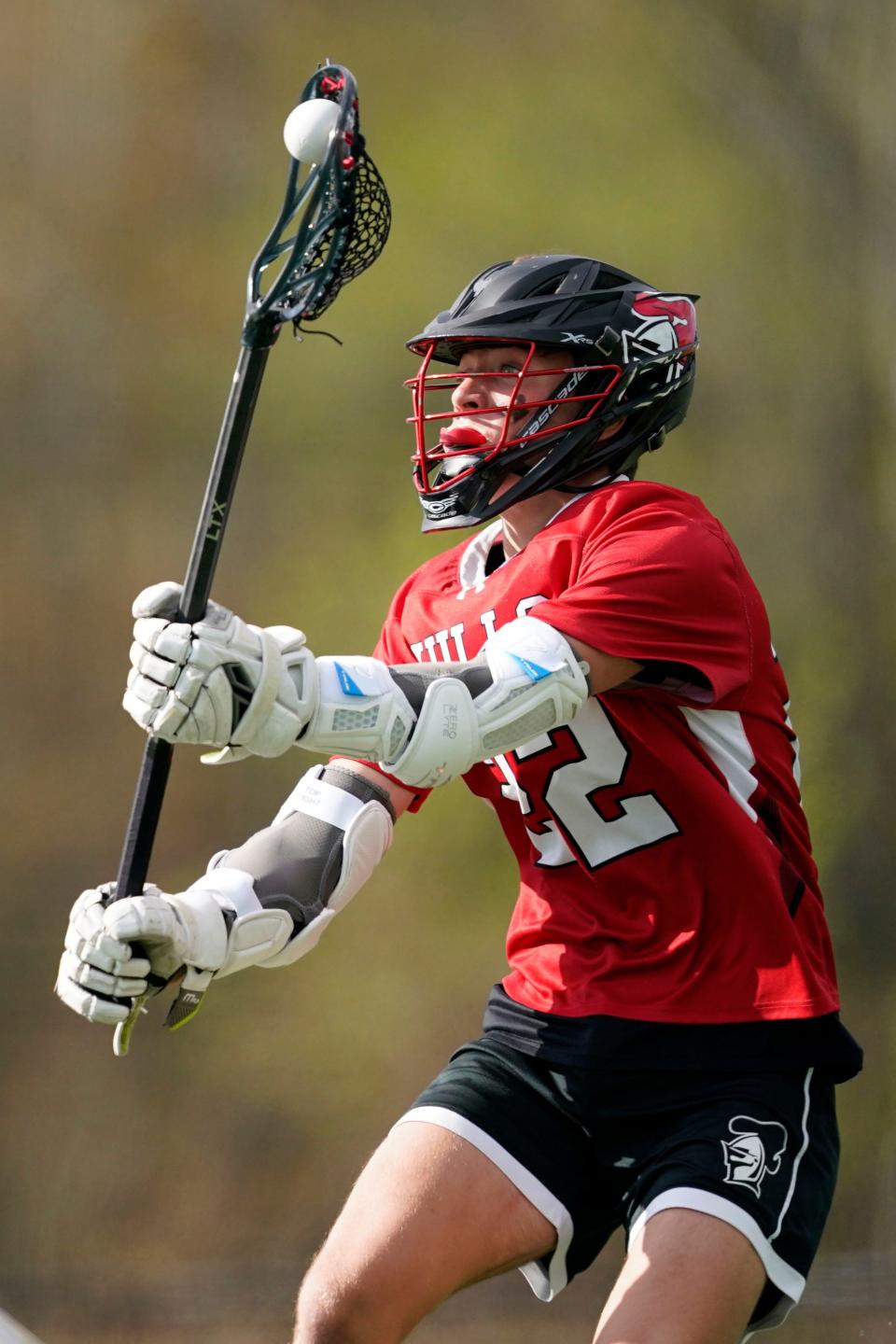 Morris Hills' Connor Bourdon plays against Kinnelon. Kinnelon defeated Morris Hills, 8-2, at home on Tuesday, April 25, 2023.