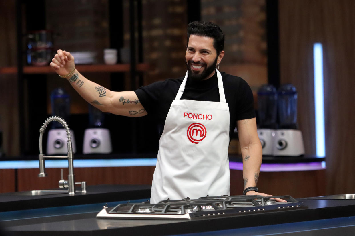 Poncho de Nigris en la presentación de la tercera temporada de 'MasterChef Celebrity' en los estudios de Azteca en marzo de 2023. (Photo by Adrián Monroy/Medios y Media/Getty Images)