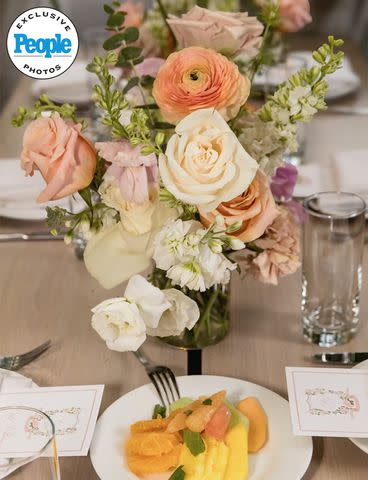 <p>Ken Jones Photography</p> A table setting at Eboni K. Williams’ June 29 baby shower