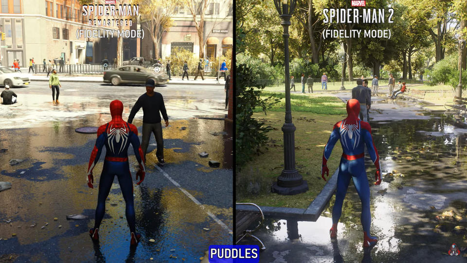 Los charcos en Marvel's Spider-Man se ven mejor que nunca