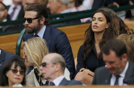 Britain Tennis - Wimbledon - All England Lawn Tennis & Croquet Club, Wimbledon, England - 10/7/16 Actor Bradley Cooper and his girlfriend model Irina Shayk in the royal box on centre court REUTERS/Andrew Couldridge