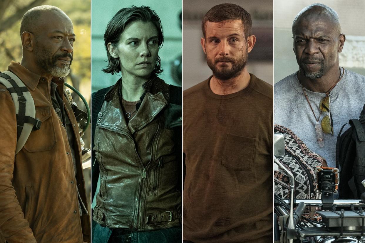 Lennie James as Morgan Jones - Fear the Walking Dead, Lauren Cohan as Maggie Rhee - The Walking Dead: Dead City, Nico Tortorella as Felix - The Walking Dead: World Beyond, Terry Crews as Joe - Tales of the Walking Dead