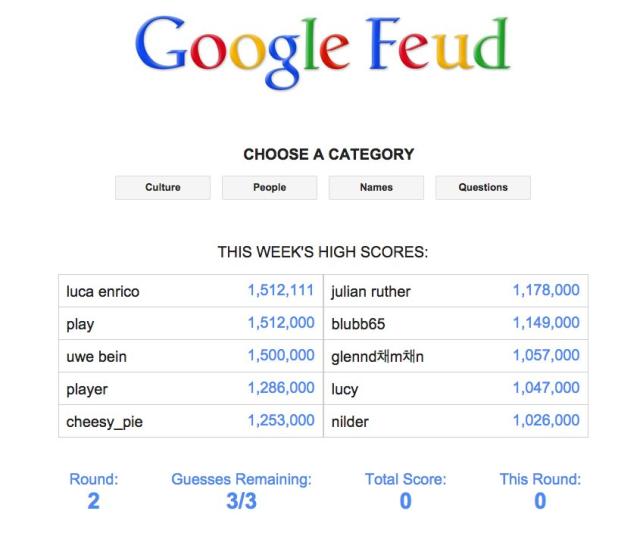 what does everyone think of these google feud answers?