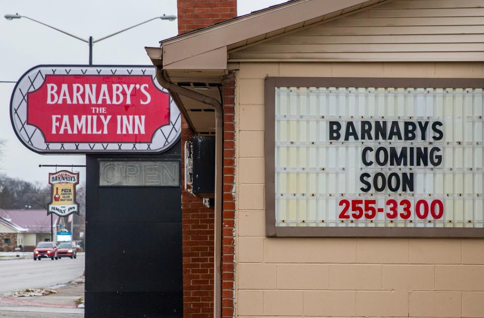 A new Barnaby’s location, expected to open in 2022, on Wednesday, Dec. 29, 2021, in Mishawaka. 