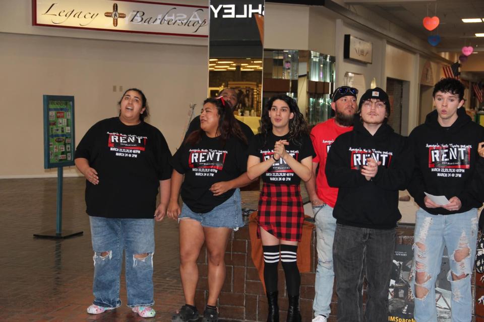 Cast of the Alamogordo Music Theatre's musical, RENT has gone around Alamogordo to promote their show with Flash Mobs at places like Home Depot, Lowe's and the mall.