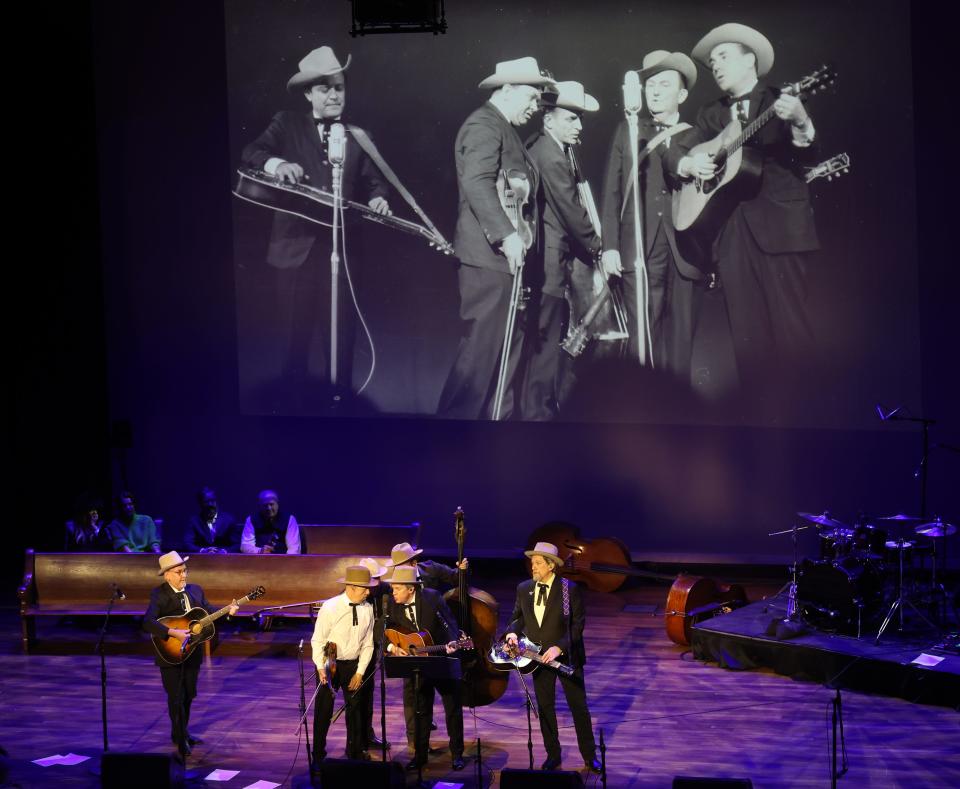 The Earls of Leicester perform during the Earl Scruggs 100th birthday concert at the Ryman Saturday, Jan. 6, 2024.