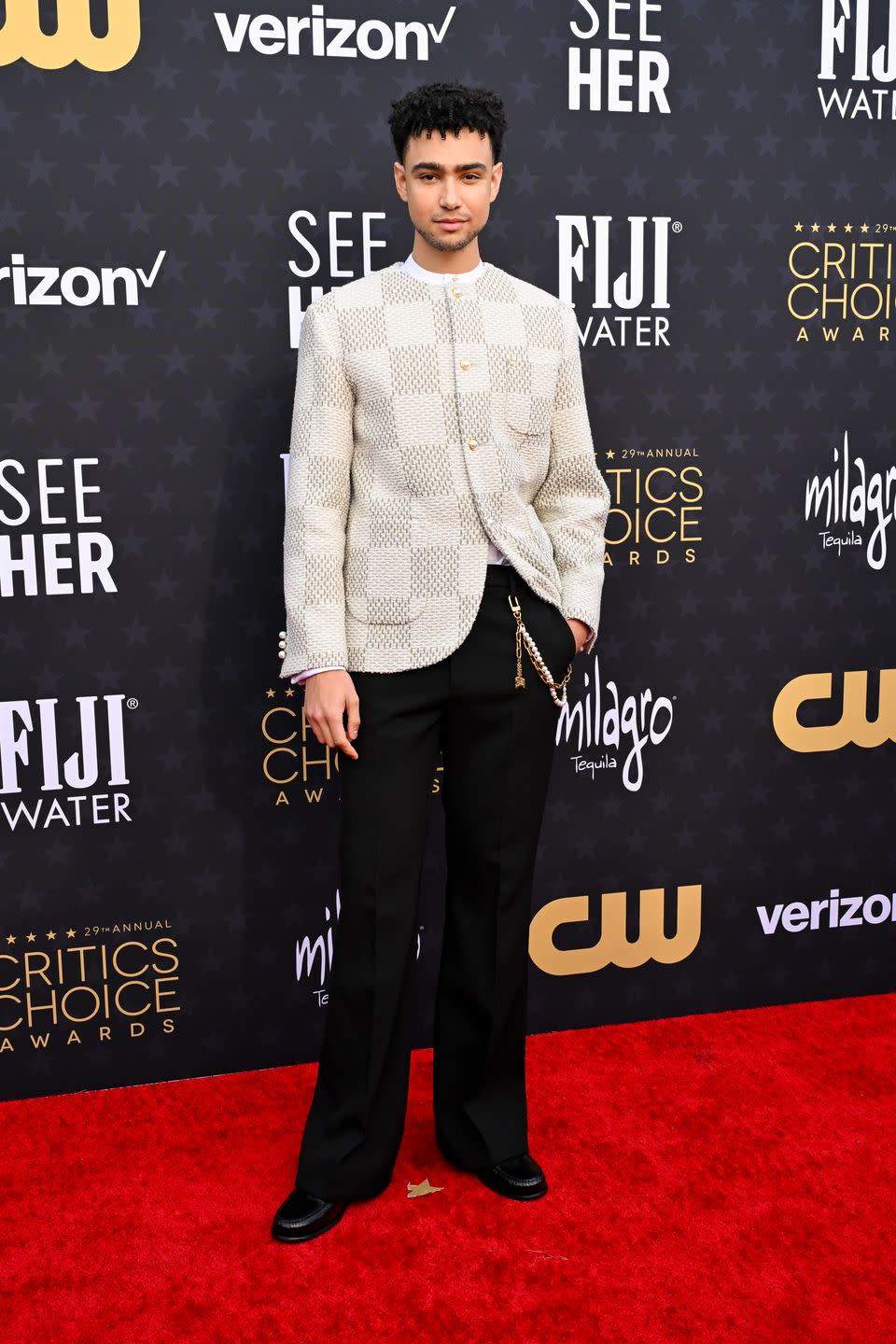 archie madekwe at the 29th critics choice awards held at the barker hangar on january 14, 2024 in santa monica, california photo by gilbert floresvariety via getty images