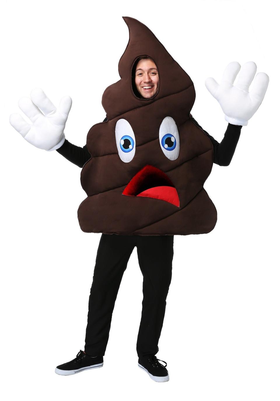 Sure <a href="https://www.halloweencostumes.com/happy-poop-costume.html" target="_blank">this costume is the epitome of crap,</a> but there isn't a person at the Halloween party who won't want to take a selfie with&nbsp;the person who wears it. Of course, some may not want to stand too close.
