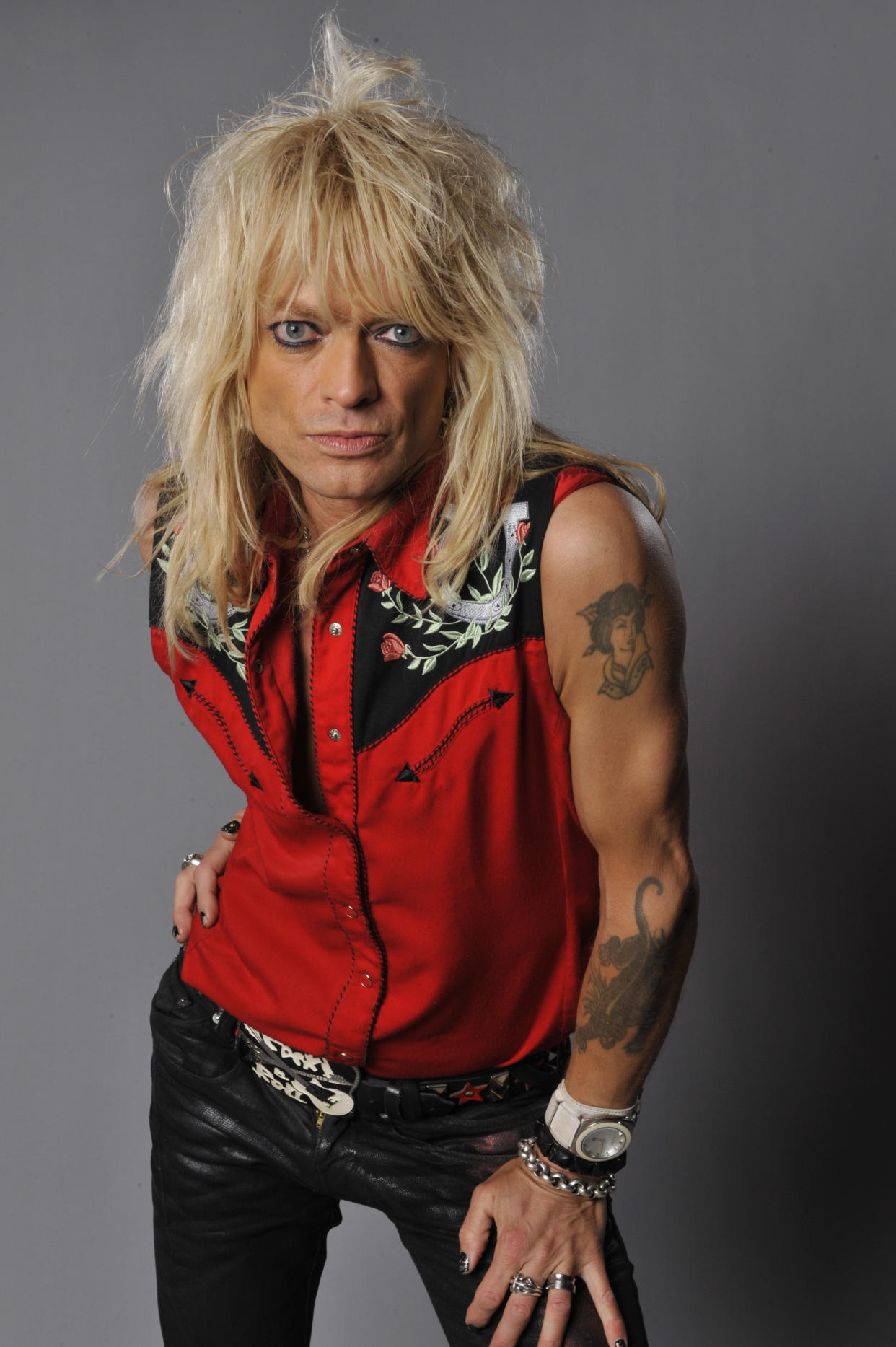 Michael Monroe during a portrait shoot in London.  (Photo