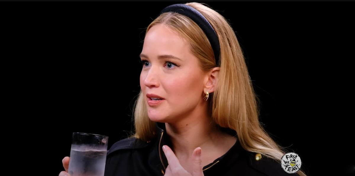 Watch: Jennifer Lawrence Tears Up Over Hot Wings