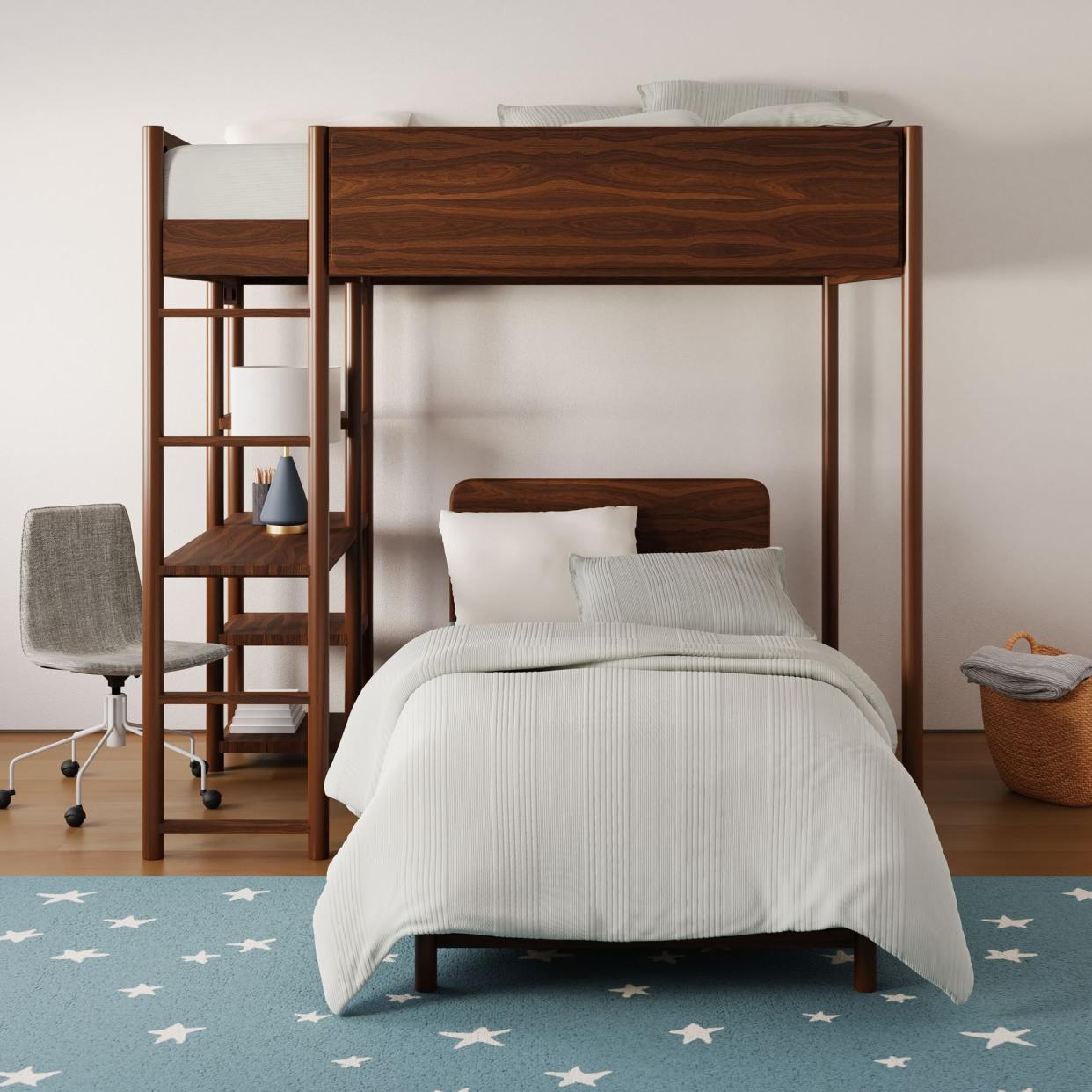 <p><a href="https://go.redirectingat.com?id=74968X1596630&url=https%3A%2F%2Fwww.westelm.com%2Fproducts%2Ftilden-loft-bed-walnut-h7639%2F&sref=https%3A%2F%2Fwww.housebeautiful.com%2Fshopping%2Ffurniture%2Fg32872115%2Fbest-loft-beds-for-adults%2F" rel="nofollow noopener" target="_blank" data-ylk="slk:Shop Now;elm:context_link;itc:0;sec:content-canvas" class="link rapid-noclick-resp">Shop Now</a></p><p>Tilden Full Loft Bed with Desk</p><p>West Elm</p><p>$1479.99</p>