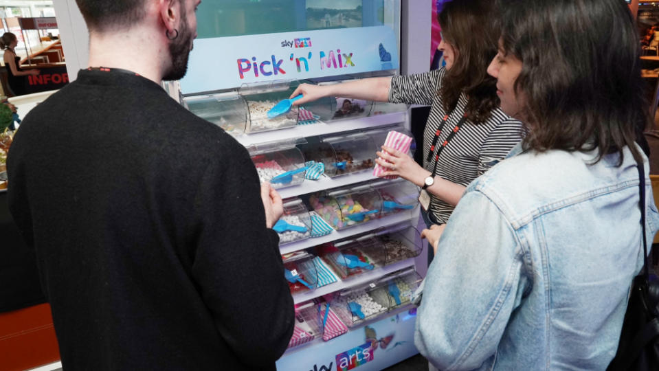 The pick and mix stand at the Sky Arts booth. Courtesy of The Edinburgh International TV Festival