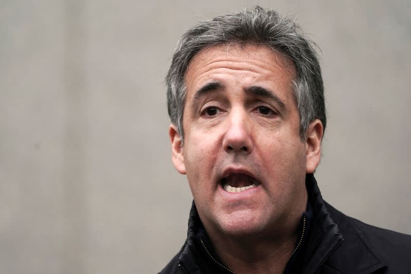 Michael Cohen leaves court in New York