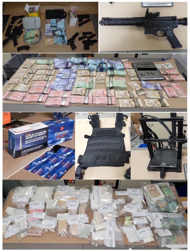 Drugs, weapons and cash seized by RCMP on Vancouver Island.