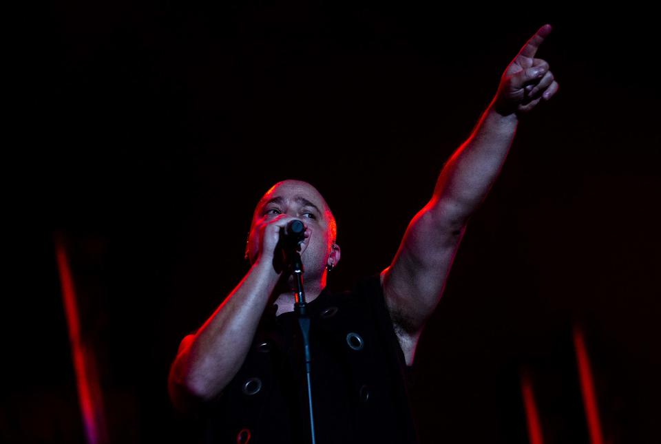 David Draiman and Disturbed will hit the Octane Drift Stage at around 9:05 p.m. on Thursday at the 2024 Welcome to Rockville festival.