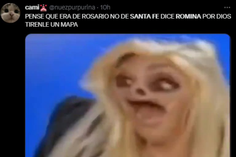 Los memes por la respuesta de Romina no faltaron (Captura Twitter)