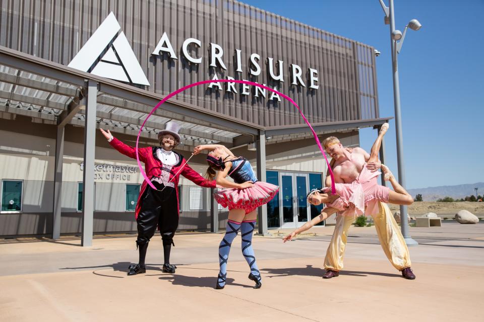 Artists of Cirque du Soleil's "Corteo" at Acrisure Arena in Palm Desert, Calif., on April 24th, 2023