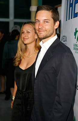 Tobey Maguire and fiancee Jennifer Meyer at the Los Angeles premiere of Warner Independent Pictures' The 11th Hour