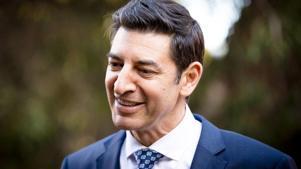 Pictured here, Channel Seven's Basil Zempilas is sworn in as Lord Mayor of Perth.