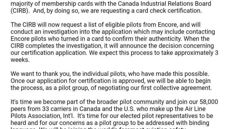 WestJet Encore pilots unionize and flight attendants could be next