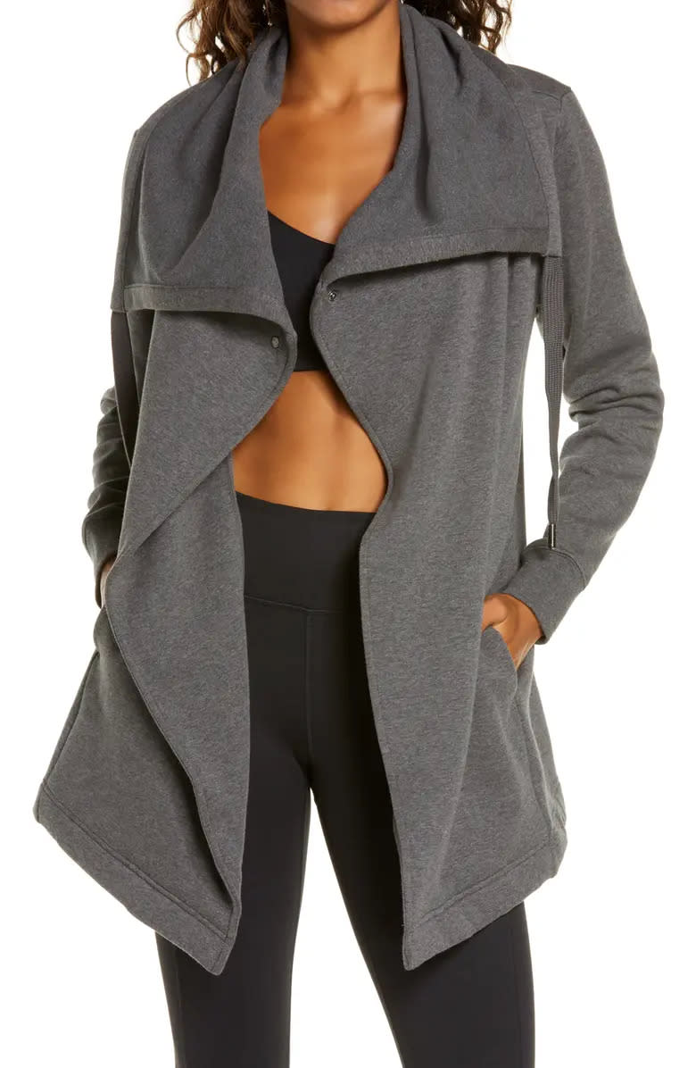 Zella Amazing Cozy Wrap Jacket. Image via Nordstrom.