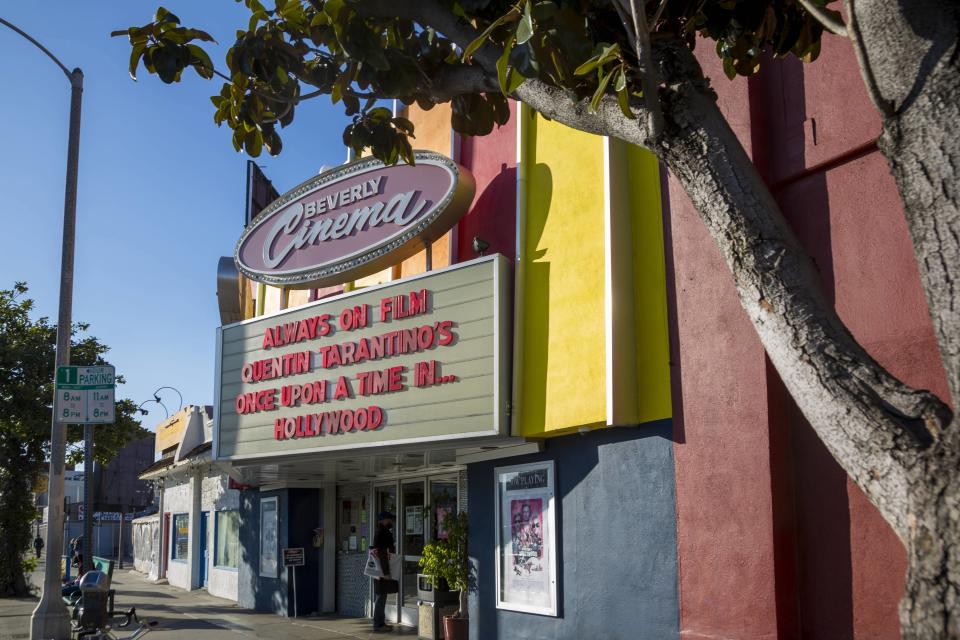Quentin Tarantino has owned the New Beverly Cinema in Los Angeles since 2007. It has shown many of his favorite films — always on celluloid — since. - Credit: Hubert Boesl/picture-alliance/dpa/AP Images