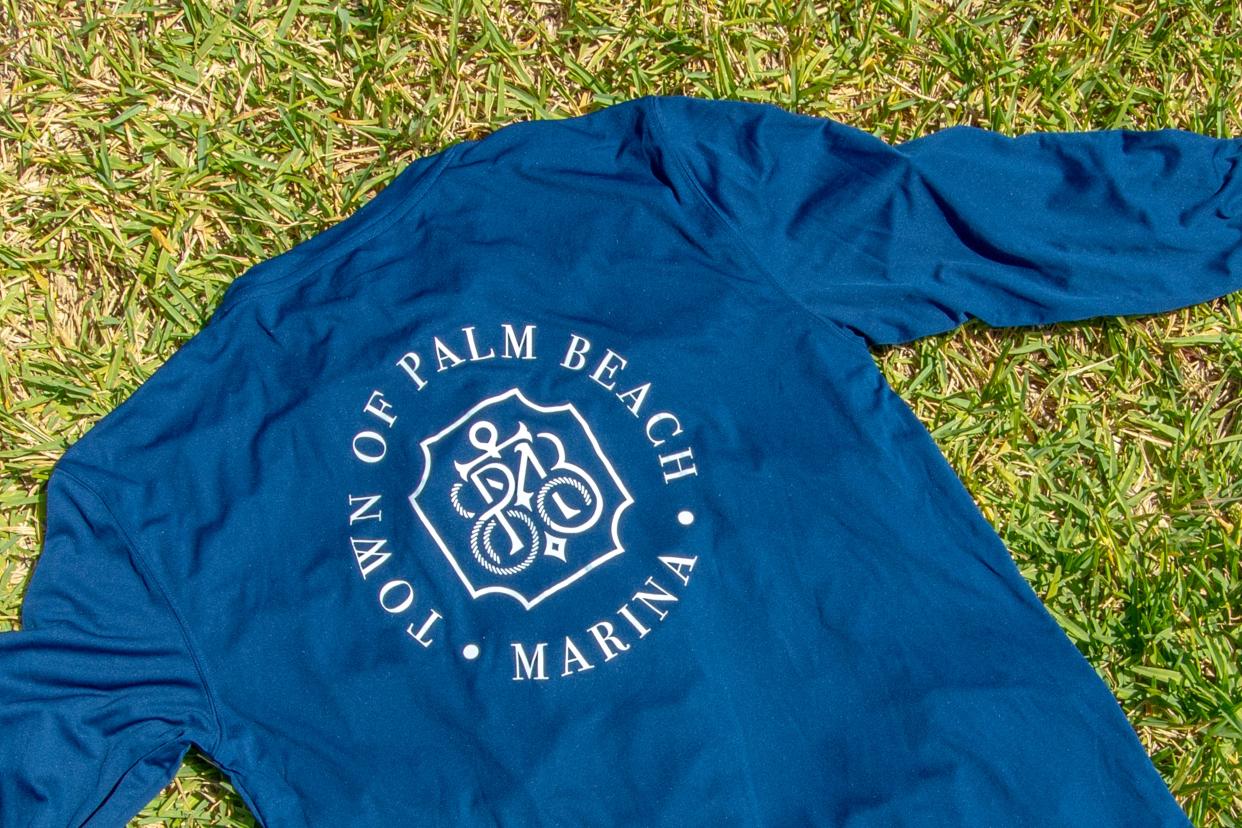 A polo jersey featuring the Town of Palm Beach Marina's nautical-inspired logo is among the featured items in a new line of branded apparel and accessories launched by the marina.