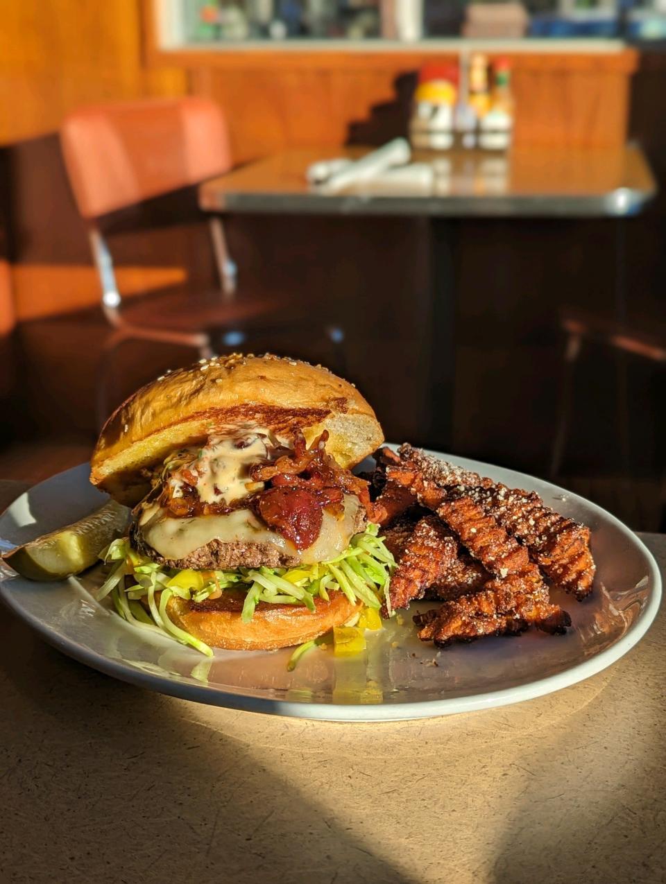 The Sweet Chili Burger created by the Phillips Avenue Diner for the 2024 Downtown Sioux Falls Burger Battle.