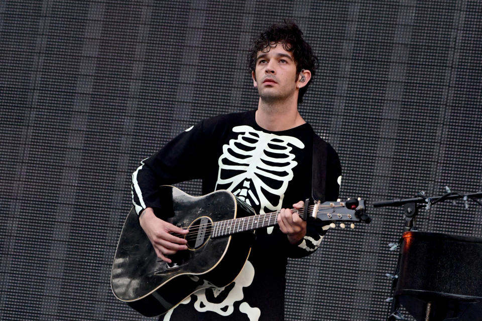 Matthew Healy performs onstage with Phoebe Bridgers in the set opener during the Taylor Swift | The Eras Tour at Lincoln Financial Field on May 12, 2023 in Philadelphia, Pennsylvania