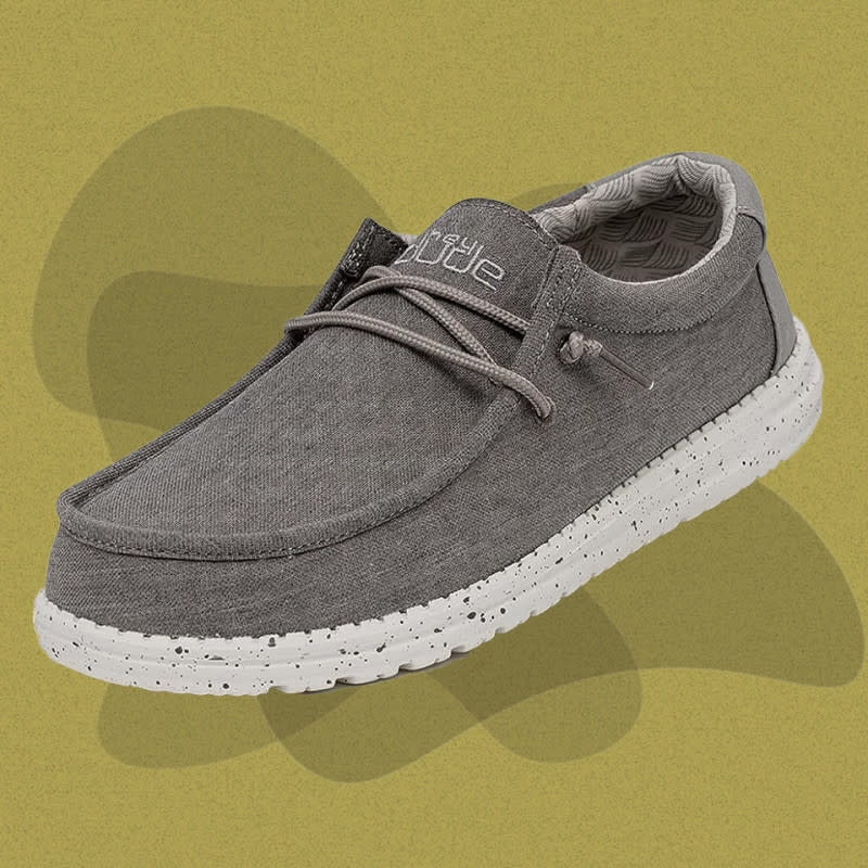 <p>Courtesy of Amazon</p><p>One of the lightest shoes you’ll ever own, the Hey Dude Wally has been rising up the ranks as one of the best sneakers for men. The attraction isn’t just how free-floating they feel, it’s also the ease of use. Not only are they very easy to slip on and off, but they’re very flexible, which, when combined with the lightweight factor, makes them a great footwear option to pack for trips even in the most cramped of spaces. The Wally comes in dozens of colors and fabrics, some of which are even <a href="https://www.amazon.com/dp/B09NF67CVN?&linkCode=ll1&tag=mj-bestmenssneakers-jzavaleta-0923-update-20&linkId=e4253189541e4081489e4765b64357c5&language=en_US&ref_=as_li_ss_tl" rel="nofollow noopener" target="_blank" data-ylk="slk:fleece-lined;elm:context_link;itc:0;sec:content-canvas" class="link ">fleece-lined</a> for colder months.</p><p>[$55; <a href="https://www.amazon.com/Hey-Dude-Chambray-Comfortable-Light-Weight/dp/B08QTYNBZG?&linkCode=ll1&tag=mj-bestmenssneakers-jzavaleta-0923-update-20&linkId=e7ecc015c9eea249199ca987737c8e0b&language=en_US&ref_=as_li_ss_tl" rel="nofollow noopener" target="_blank" data-ylk="slk:amazon.com;elm:context_link;itc:0;sec:content-canvas" class="link ">amazon.com</a>]</p>