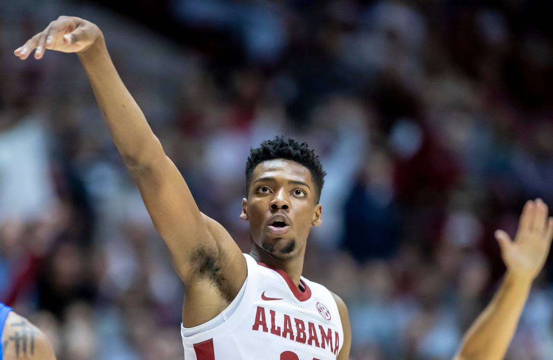 Alabama forward Brandon Miller leads all college basketball freshmen in scoring this season.