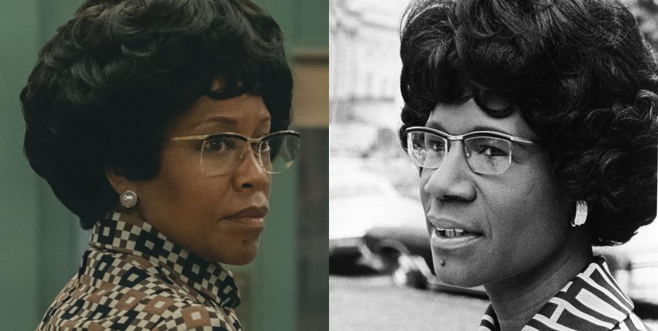 Regina King as Shirley Chisholm in the Netflix film "Shirley".