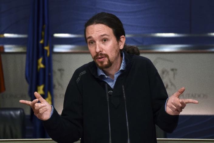 Podemos leader Pablo Iglesias has refused to enter any coalition government that includes Ciudadanos (AFP Photo/Pedro Armestre)