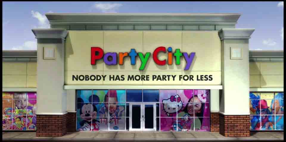 Party City storefront.